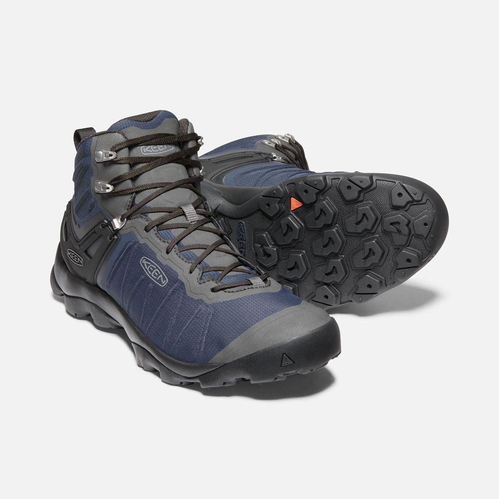 Keen Outdoor Bot Erkek Mavi/Gri - Venture Mid Waterproof - Türkiye EMGU60834